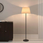 Floor Lamp Standing Modern Black 5ft Height with Off White Lamp Shade 16 inches